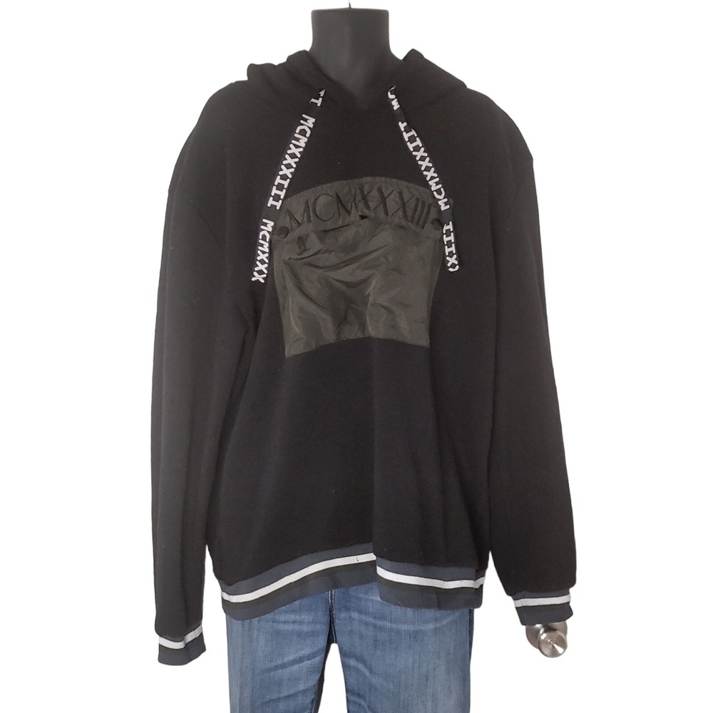 Red Ape MCMXXXIII Men's Hoodie Size 2XL Black Big Front Pocket Utility Pullover